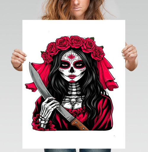 Фотография футболки Мстительная невеста Santa Muerte с ножом