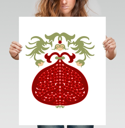 Фотография футболки Royal Pomegranate Fruit Ornament / Королевский гранат декоративный элемент узора
