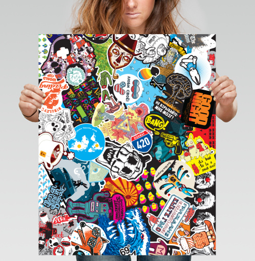 Фотография футболки Стикербомбинг Stickerbombing