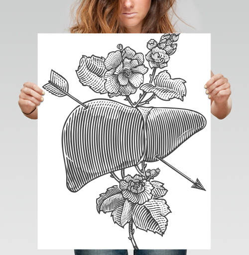 Фотография футболки Liver&flowers