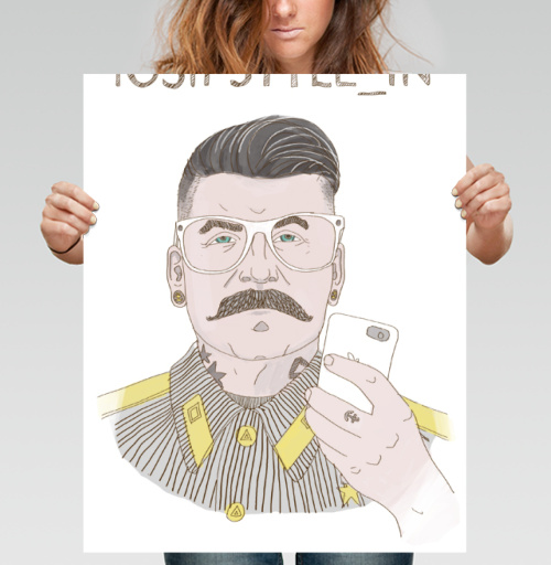 Фотография футболки Ироничный портрет iOSif STYLE_IN в стиле ретро