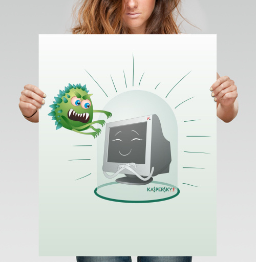 Фотография футболки Антивирусная защита компьютера с Kaspersky