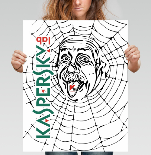 Фотография футболки Портрет Эйнштейна в паутине Kaspersky Lab