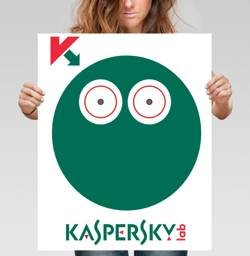 Фотография футболки Стильный логотип Kaspersky Lab с символикой безопасности