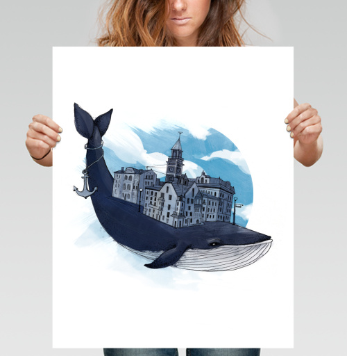 Фотография футболки Whale city