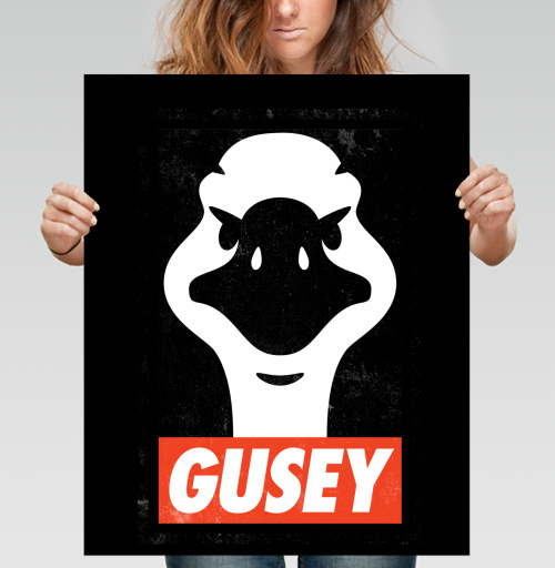 Фотография футболки Минималистичный принт с головой гуся GUSEY