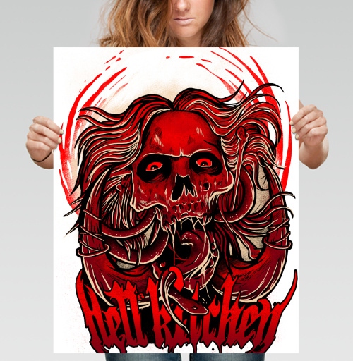 Фотография футболки Футболка Hell Kitchen с огненным черепом