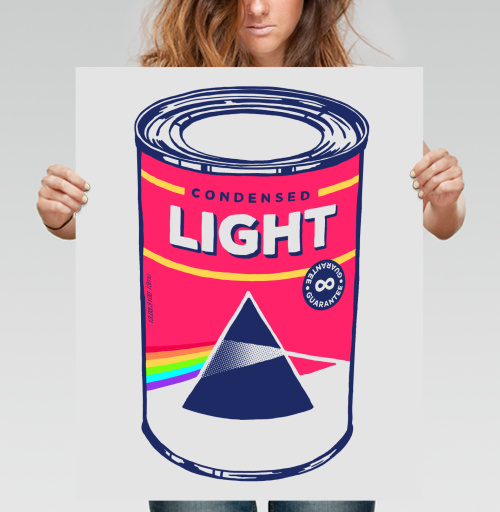 Фотография футболки Ироничная банка «Сгущенный свет» с дизайном Pink Floyd