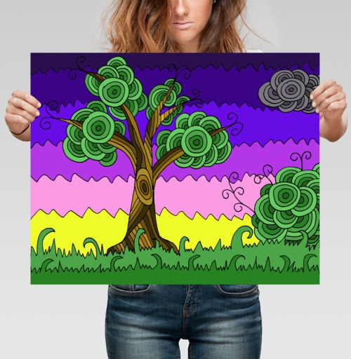 Фотография футболки Doodle Sunset / Дудл закат
