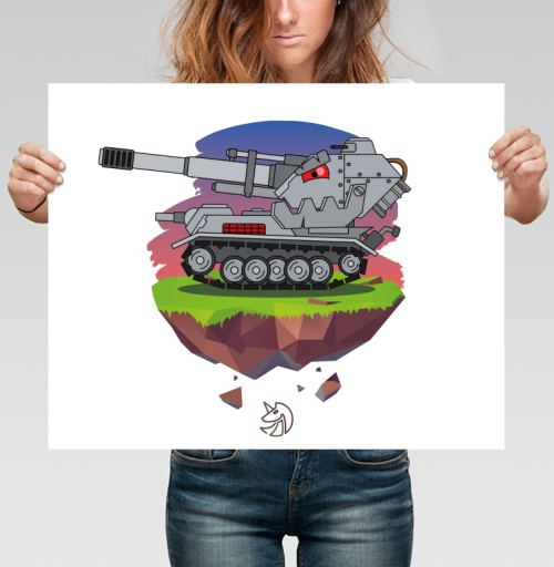 Фотография футболки Iron Monster Machine on Magic Island Боевой танк монстр остров