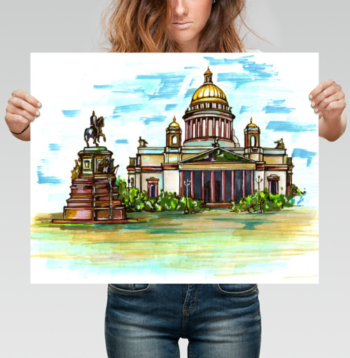 Фотография футболки Казанский собор Санкт Петербург вид памятника