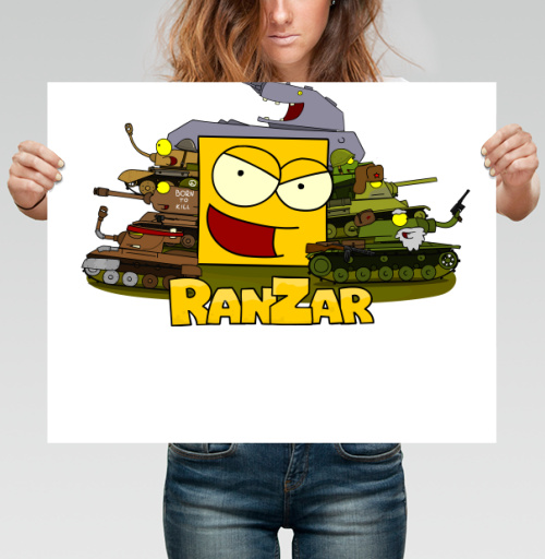 Фотография футболки Мультяшные танки милитаризм ирония Ranzar