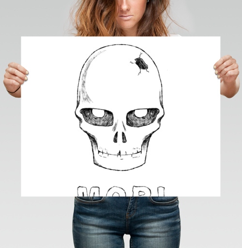 Фотография футболки Напоминание о смерти с черепом жука Memento Mori