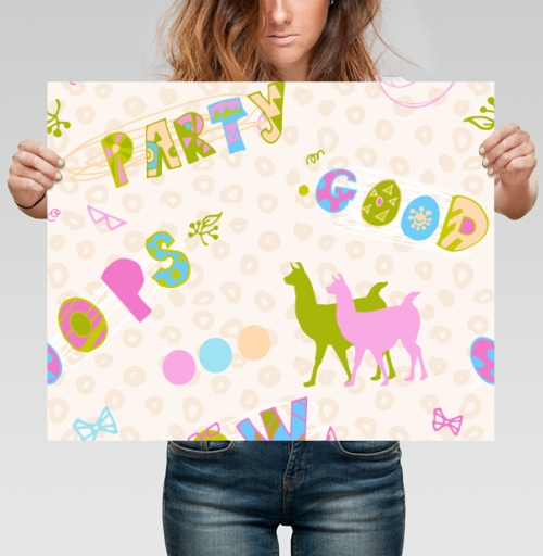 Фотография футболки Ламы Веселье Праздник Радость Night Party Good