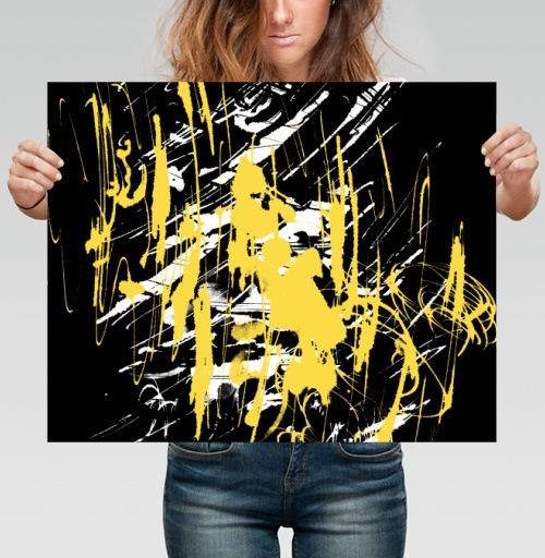Фотография футболки Abstract golden splashes / Золотые брызги краски фон абстракция яркая
