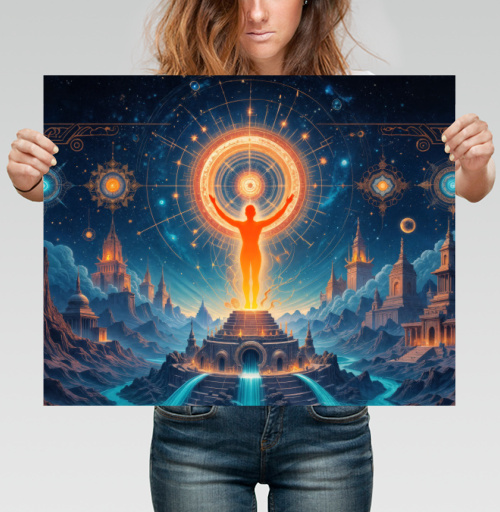 Фотография футболки Ancient Cosmic Power / Мощь древней силы в сиянии вечного космоса