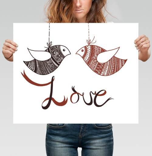 Фотография футболки Love birds / Неразлучники