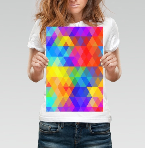 Фотография футболки Яркий геометрический абстрактный фон