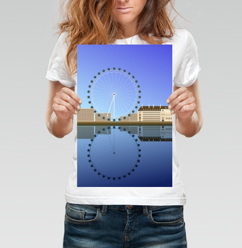 Фотография футболки Лондон пейзаж