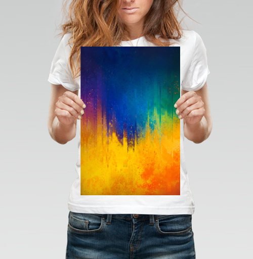Фотография футболки Разноцветная текстурная
