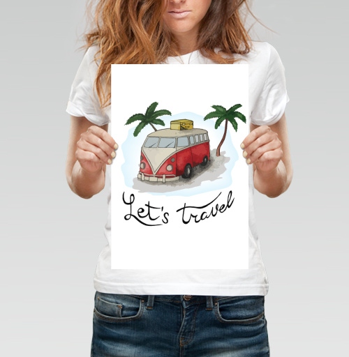 Фотография футболки Lets travel / Давайте путешествовать
