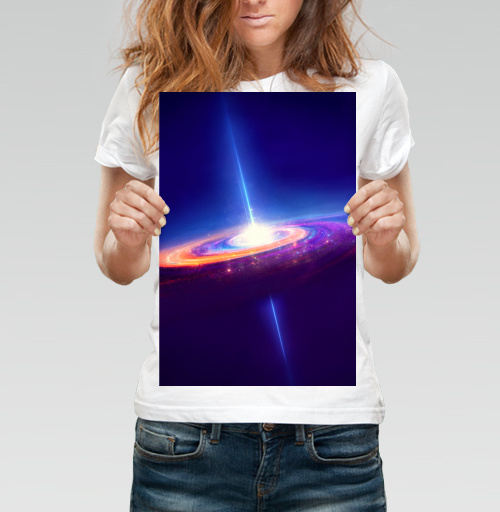 Фотография футболки Изображение галактики