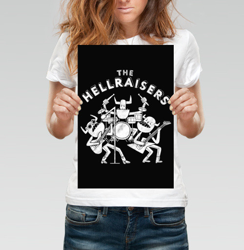 Фотография футболки The Hellraisers / Нарушители спокойствия играют монстры рок музыканты