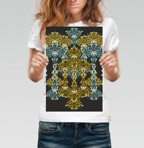 Фотография футболки Мистический орнамент Золотая сакральная геометрия / Golden sacred geometry