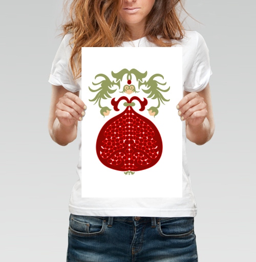 Фотография футболки Royal Pomegranate Fruit Ornament / Королевский гранат декоративный элемент узора