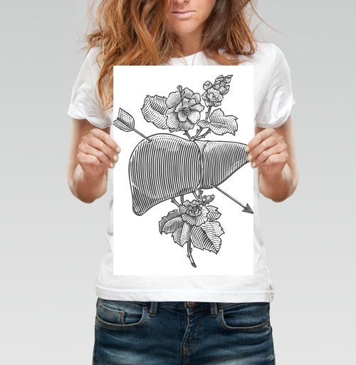 Фотография футболки Liver&flowers