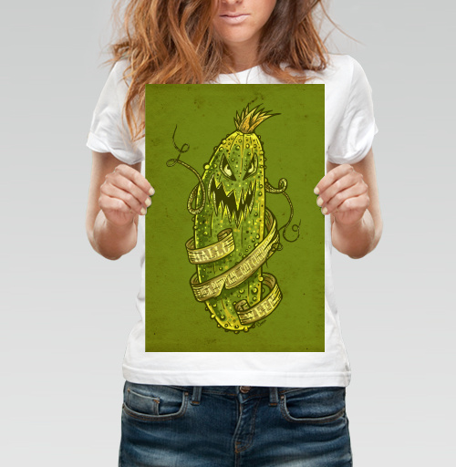 Фотография футболки F#ck Pumpkin... Got Cucumber? / Нафиг тыкву... Огурец есть?