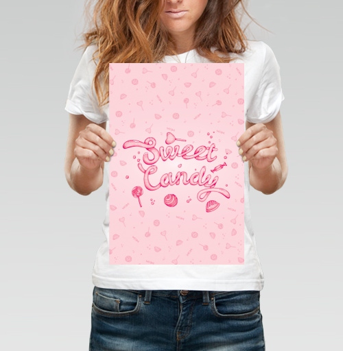 Фотография футболки Sweet Candy Pink / Сладкий конфетно-розовый