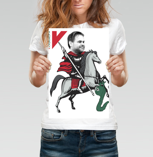 Фотография футболки Героическая иллюстрация борьбы с вирусами Kaspersky