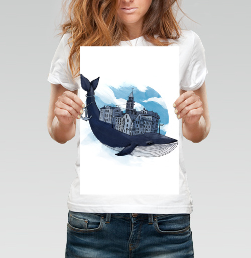 Фотография футболки Whale city
