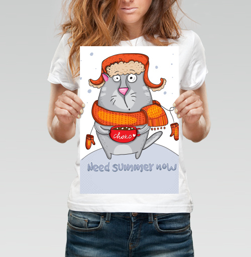 Фотография футболки I need summer..