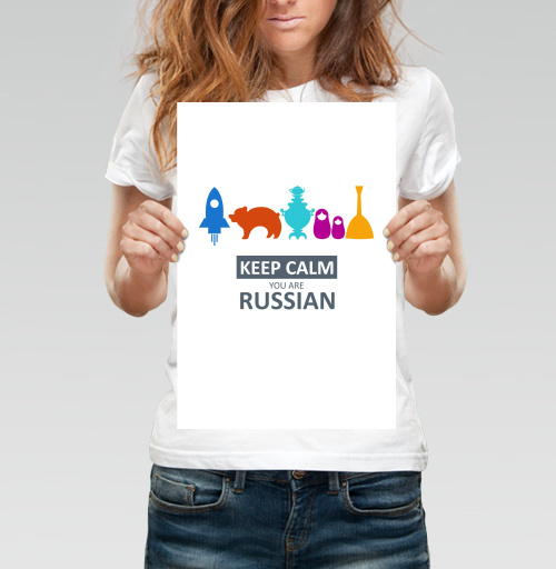Фотография футболки Минималистичный постер Keep Calm You Are Russian
