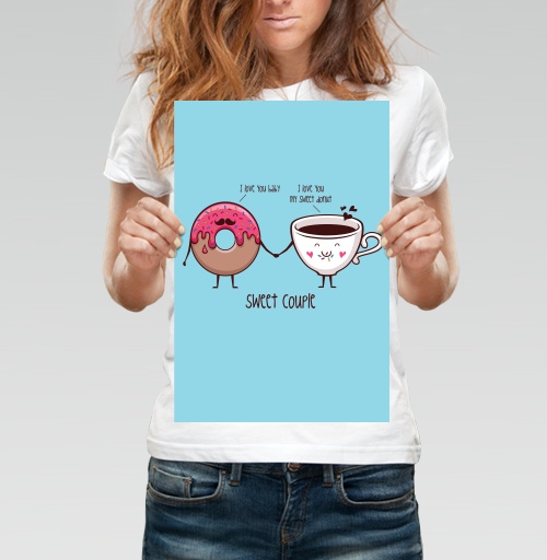 Фотография футболки Пончик и кофе