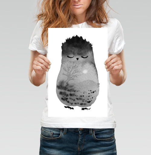 Фотография футболки Неизвестное животное – сова