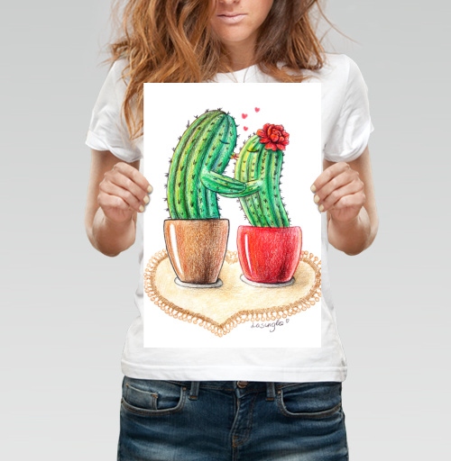 Фотография футболки Влюблённые кактусы