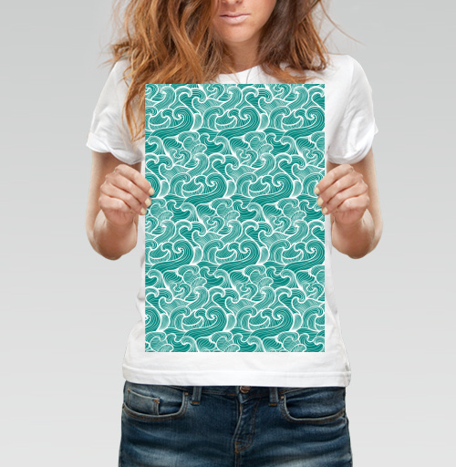 Фотография футболки Волны Зеленого моря