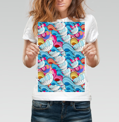 Фотография футболки Морские абстрактные волны