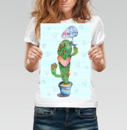 Фотография футболки Вязаный кактус