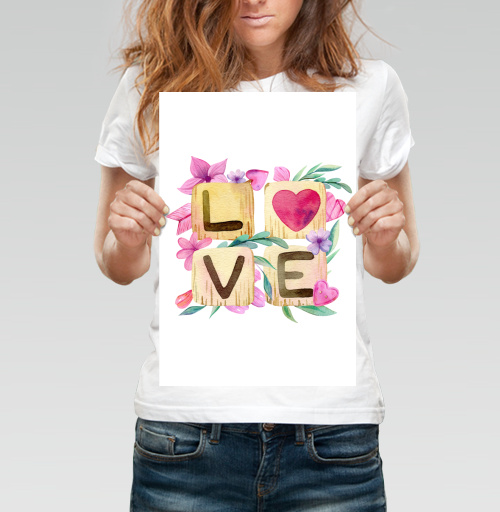 Фотография футболки Любовь в квадрате