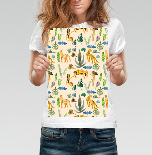 Фотография футболки Леопарды и девушки