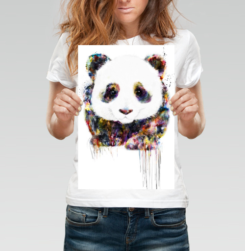 Фотография футболки маленькая панда
