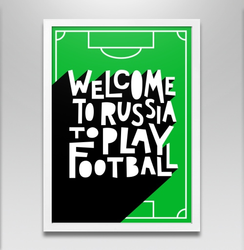 Фотография футболки Добро пожаловать в Россию играть в футбол