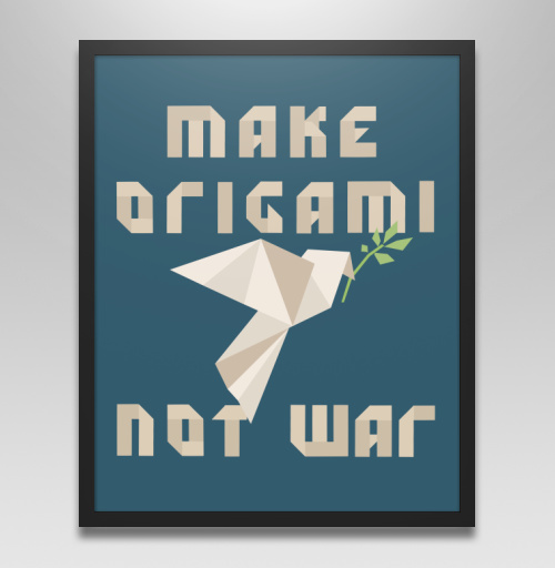 Фотография футболки Оригами голубь мира