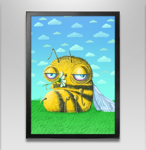 Фотография футболки Пчела с ромашкой