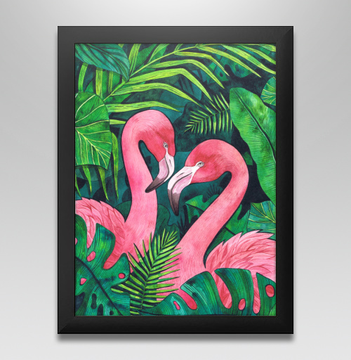 Фотография футболки Тропические Фламинго