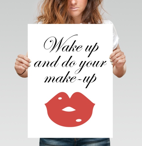 Фотография футболки Просыпайся и делай макияж